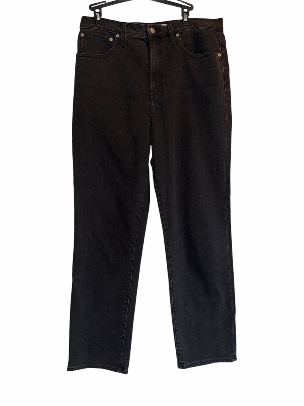 Madewell Classic Straight Jeans T30 Tall 30 Faded Black Lunar Wash Minimalist